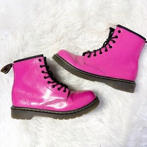 Dr. Martens Delaney Patent Leather Combat Boots Size 5